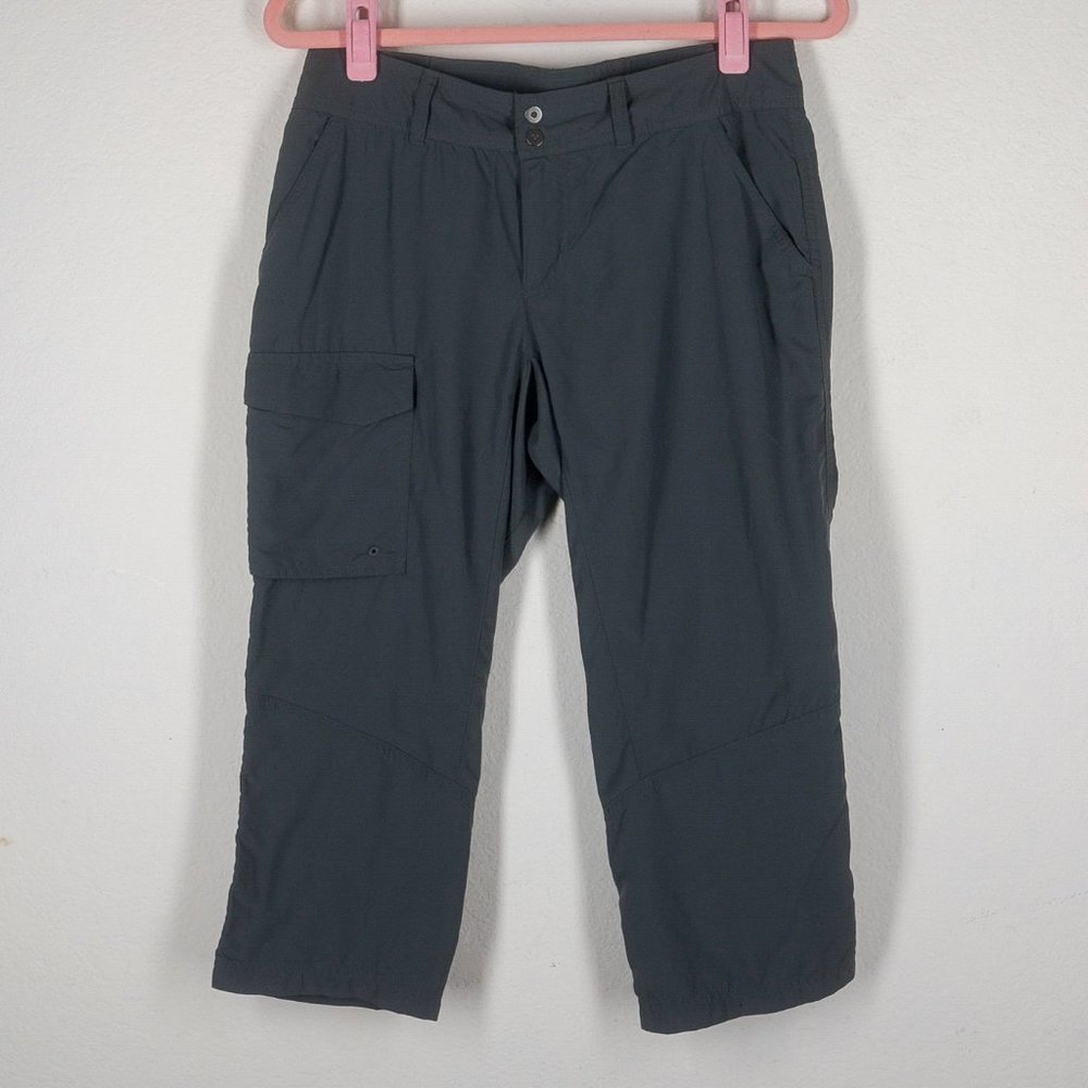 COLUMBIA Gray Palm Peak PFG Omni-Shade Capris Pants size 4